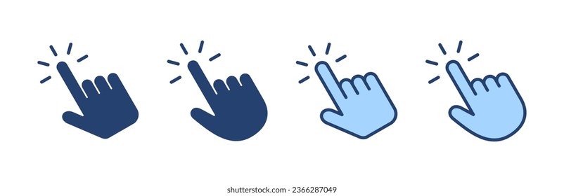 Hand click icon vector. pointer sign and symbol. hand cursor icon