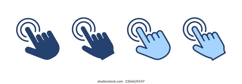 Hand click icon vector. pointer sign and symbol. hand cursor icon