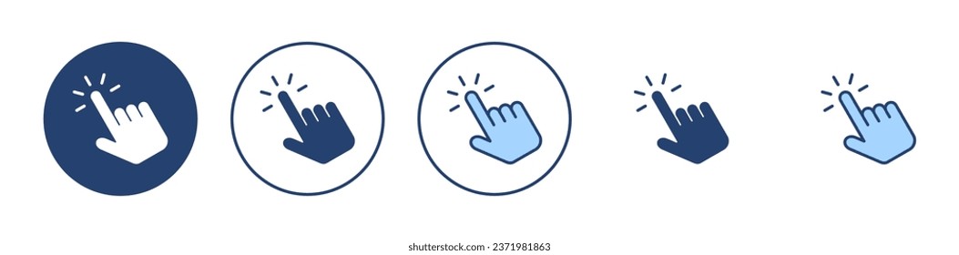 Hand click icon vector. pointer sign and symbol. hand cursor icon