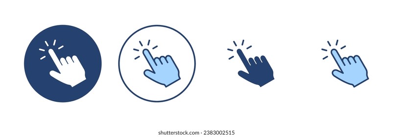 Hand click icon vector. pointer sign and symbol. hand cursor icon