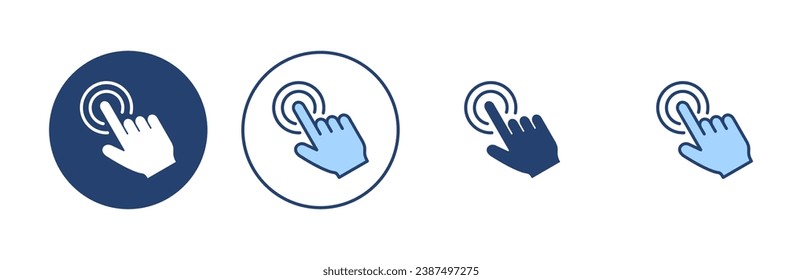 Hand click icon vector. pointer sign and symbol. hand cursor icon