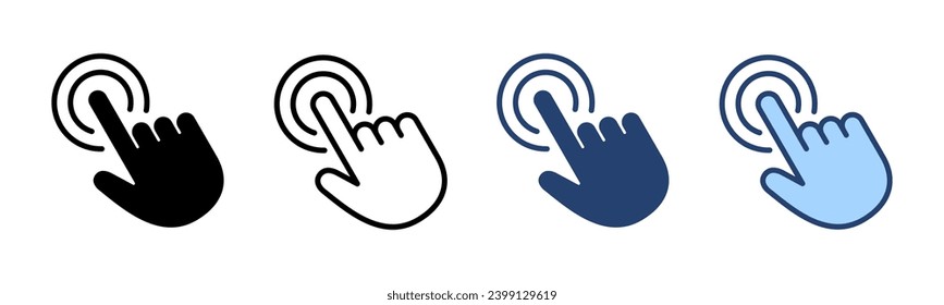 Hand click icon vector. pointer sign and symbol. hand cursor icon
