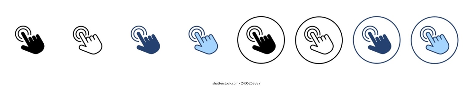Hand click icon vector. pointer sign and symbol. hand cursor icon