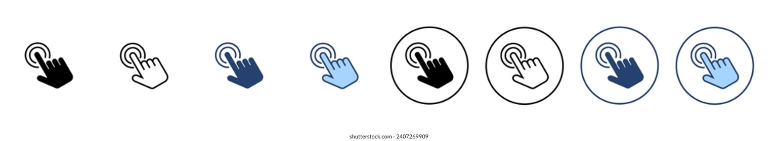 Hand click icon vector. pointer sign and symbol. hand cursor icon