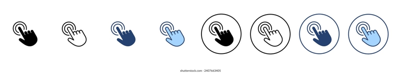 Hand click icon vector. pointer sign and symbol. hand cursor icon