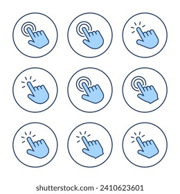 Hand click icon vector. pointer sign and symbol. hand cursor icon