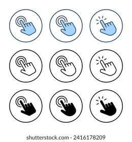 Hand click icon vector. pointer sign and symbol. hand cursor icon