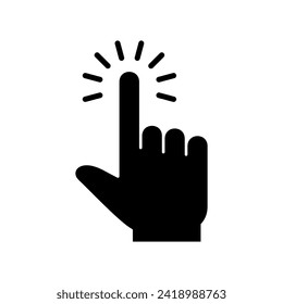 Hand click icon vector. pointer icon vector. hand cursor icon vector