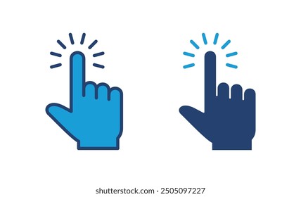 Hand click icon vector. pointer icon vector. hand cursor icon vector