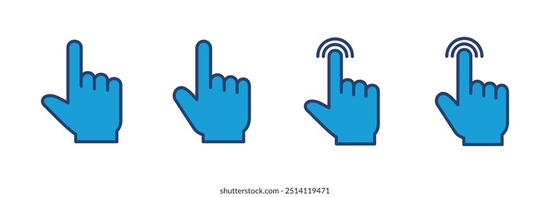 Hand click icon vector. pointer icon vector. hand cursor icon vector