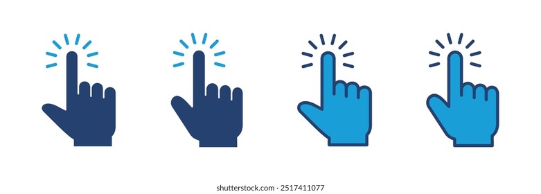 Hand click icon vector. pointer icon vector. hand cursor icon vector