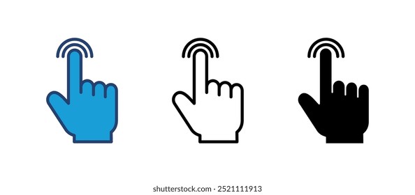 Hand click icon vector. pointer icon vector. hand cursor icon vector