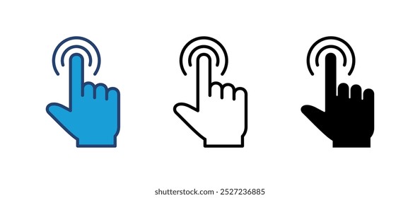 Hand click icon vector. pointer icon vector. hand cursor icon vector