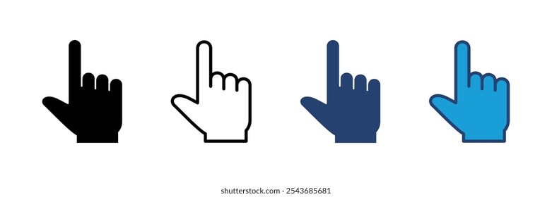 Hand click icon vector. pointer icon vector. hand cursor icon vector