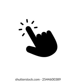 Hand click icon vector. pointer sign and symbol. hand cursor icon
