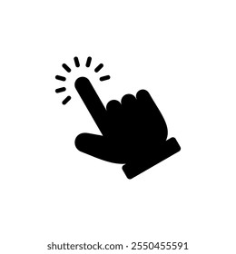 Hand click icon vector. pointer sign and symbol. hand cursor icon