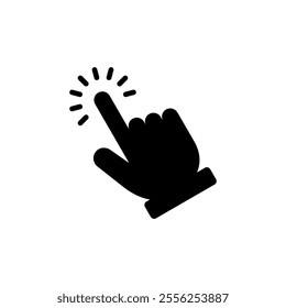 Hand click icon vector. pointer sign and symbol. hand cursor icon