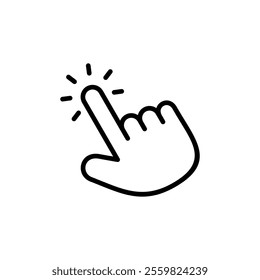 Hand click icon vector. pointer sign and symbol. hand cursor icon