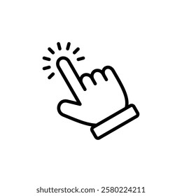 Hand click icon vector. pointer sign and symbol. hand cursor icon