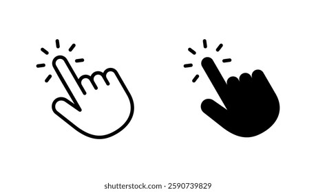 Hand click icon vector. pointer sign and symbol. hand cursor icon