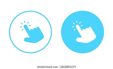 Hand click icon vector. pointer sign and symbol. hand cursor icon