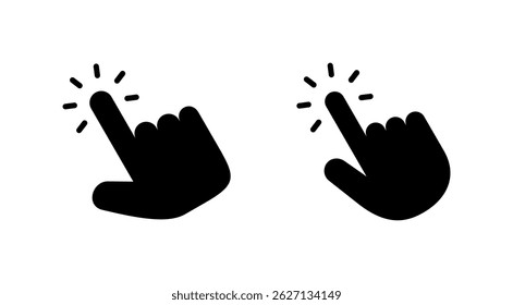 Hand click icon vector. pointer sign and symbol. hand cursor icon