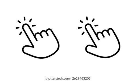 Hand click icon vector. pointer sign and symbol. hand cursor icon