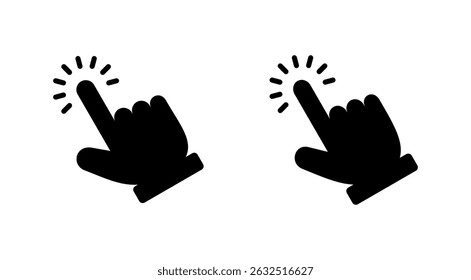 Hand click icon vector. pointer sign and symbol. hand cursor icon