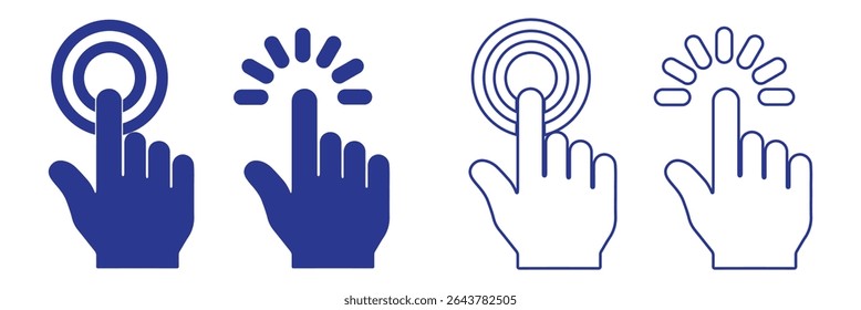 Hand click icon vector. pointer sign and symbol. hand cursor icon