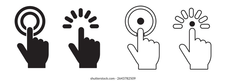 Hand click icon vector. pointer sign and symbol. hand cursor icon