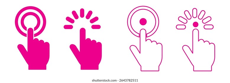 Hand click icon vector. pointer sign and symbol. hand cursor icon