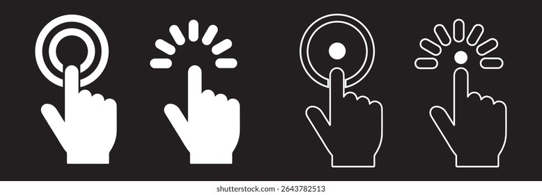 Hand click icon vector. pointer sign and symbol. hand cursor icon