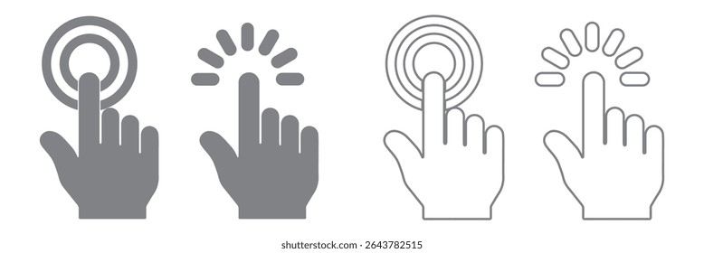 Hand click icon vector. pointer sign and symbol. hand cursor icon
