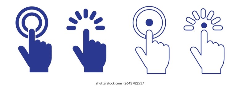 Hand click icon vector. pointer sign and symbol. hand cursor icon
