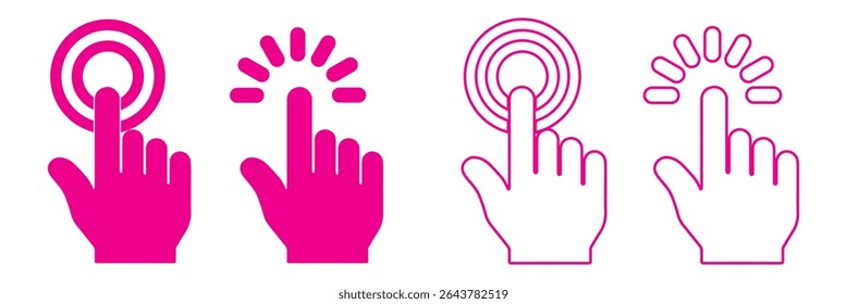 Hand click icon vector. pointer sign and symbol. hand cursor icon