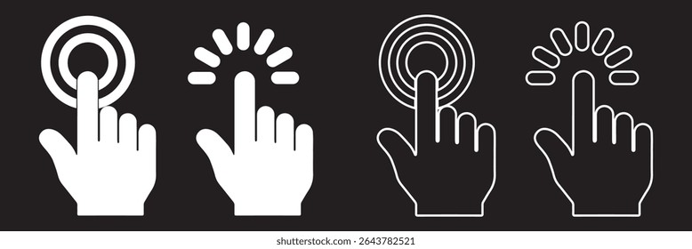 Hand click icon vector. pointer sign and symbol. hand cursor icon