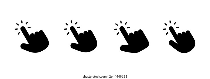 Hand click icon vector. pointer sign and symbol. hand cursor icon