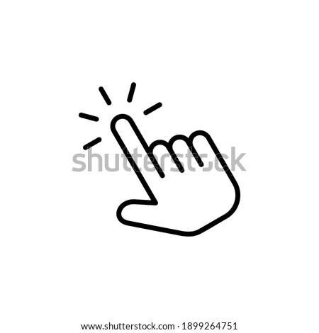 Hand click icon vector. pointer icon vector. hand cursor icon vector