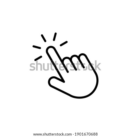 Hand click icon vector. pointer icon vector. hand cursor icon vector