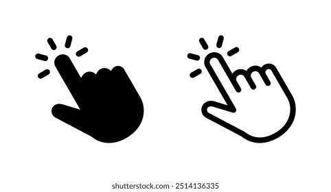 hand click icon vector. pointing hand clicks icon Vector