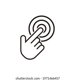 hand click icon vector sign symbol