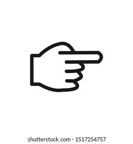 hand click icon vector. Simple hand click sign in modern design style