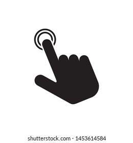 Hand click icon. vector symbol on white background.