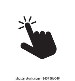 Hand click icon. vector symbol on white background.