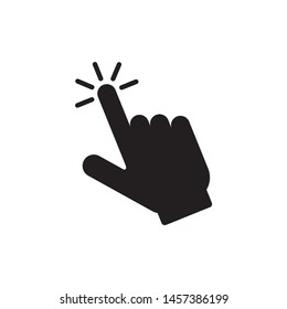 Hand click icon. vector symbol on white background.