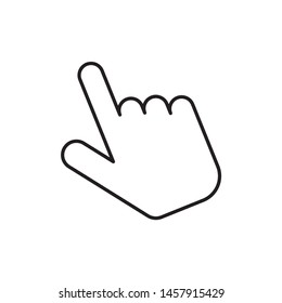 Hand click icon. vector symbol on white background.