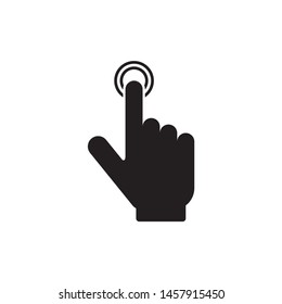Hand click icon. vector symbol on white background.