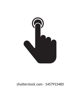 Hand click icon. vector symbol on white background.