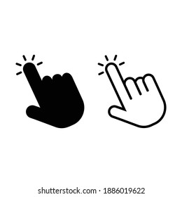 hand click icon vector symbol