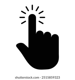 hand click icon vector symbol